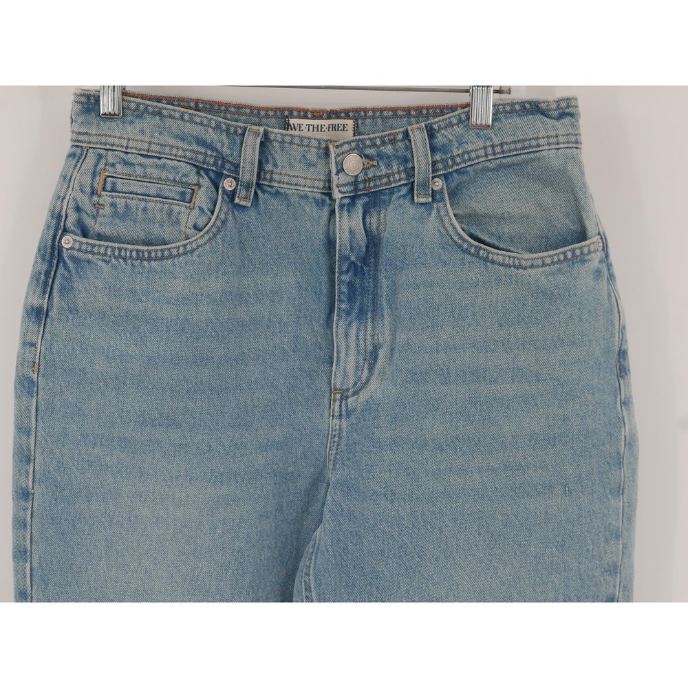 We The Free Xena Jeans Womens 30 Blue Light Wash High Rise Slim Straight 30x32